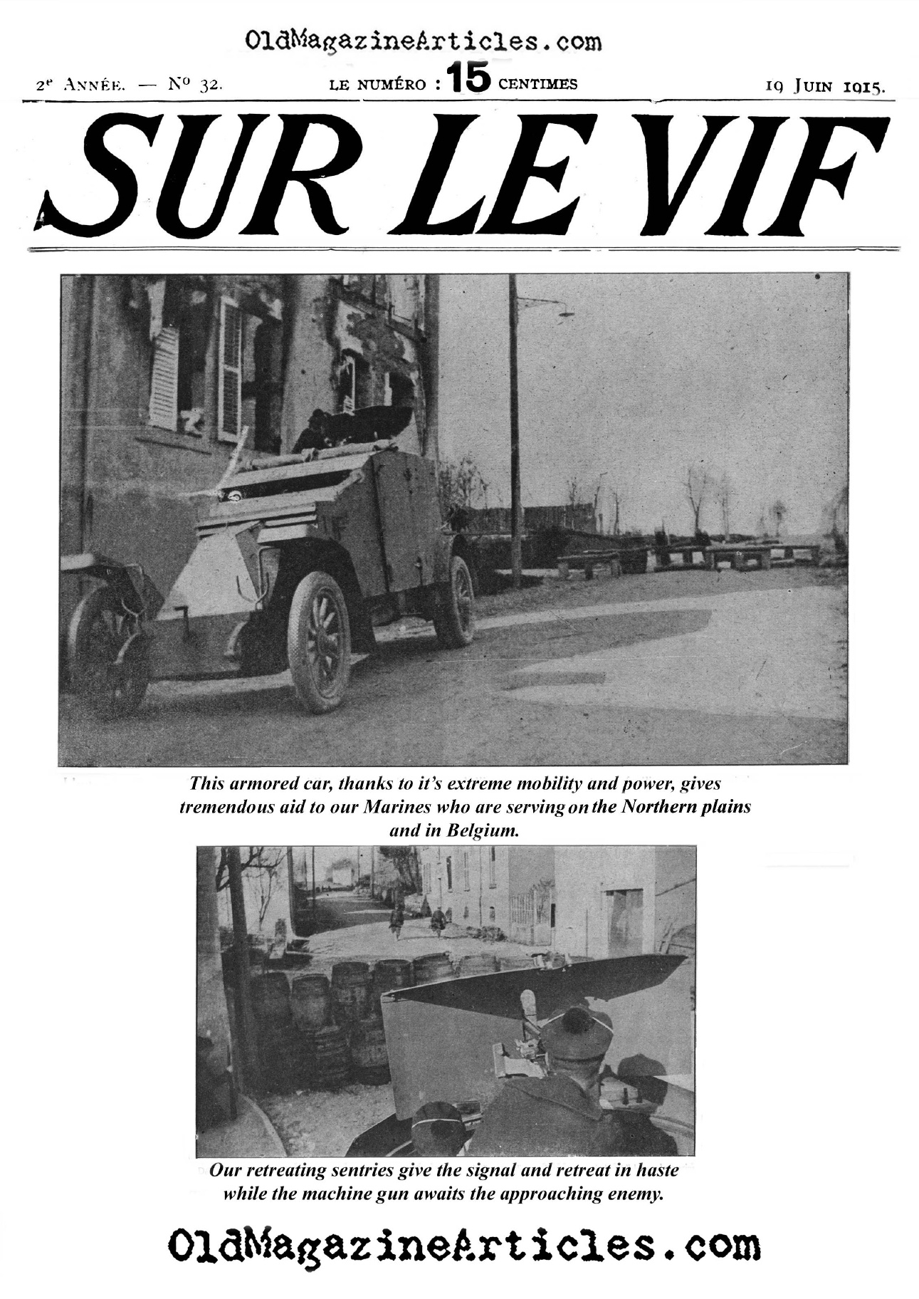 A French Armored Car (Sur Le Vif, 1915)